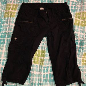 Black cargo shorts